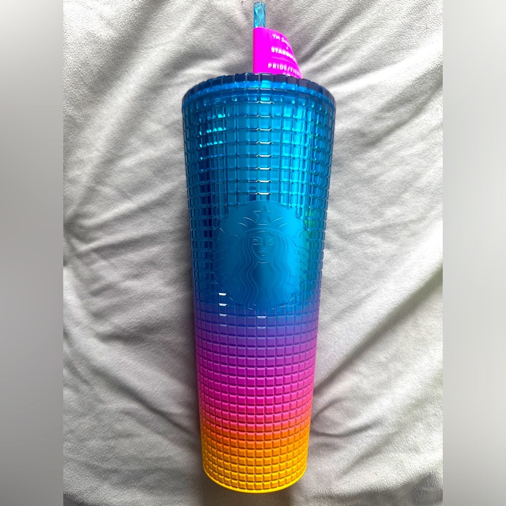 Starbucks Tim Singleton rainbow grid gradient ombré cup